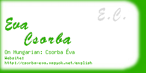eva csorba business card